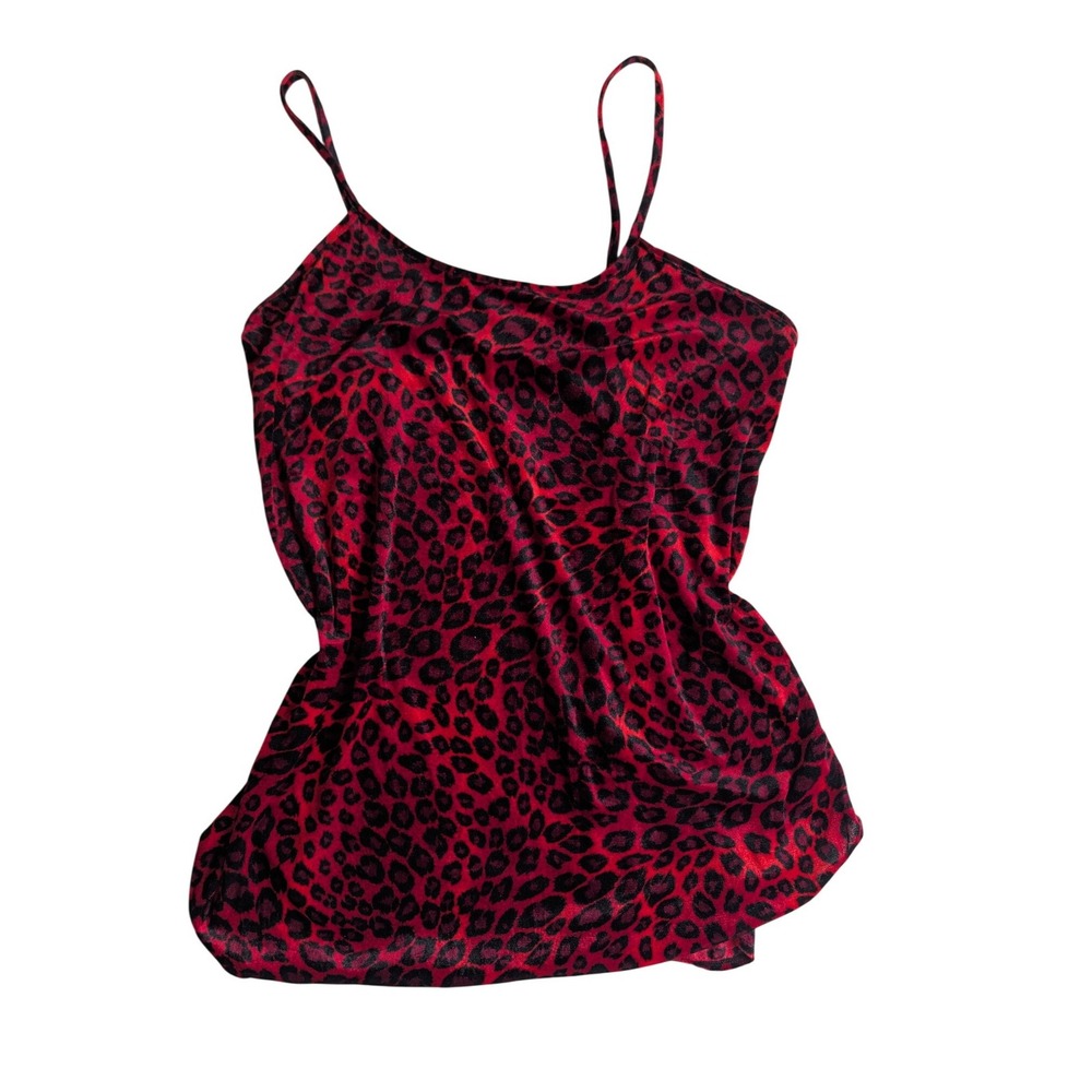Moon Dance Vintage Style Red Leopard Print Chemise Nightgown Size 2X